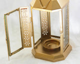 Set of 10 Gold Metal Lanterns for Tealight Candles - Perfect for Weddings, Summer Parties, and Home Décor - 21cm Height