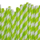 Bulk Eco-Friendly Green and White Paper Drinking Straws - 1000 Pack for Parties, Cafes, and Events