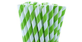 50 Biodegradable Green and White Paper Straws - Eco-Friendly Drinking Straws for Parties, Cafes, and Events (50 Pack)