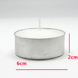 Bulk Pack of 100 Large 6cm Tealight Candles in Silver Foil Cups for Events and Romantic Decor