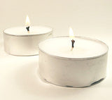 Bulk Pack of 100 Large 6cm Tealight Candles in Silver Foil Cups for Events and Romantic Decor