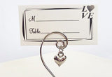 Deluxe Silver Wedding Kissing Bell Card Holder Favors - 100 Bulk Pack with Heart Design