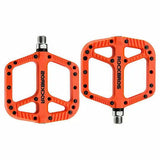 Extra Large MTB Flat Pedal Orange Nylon Composite 208g Stud Pin Grips ORANGE Rockbros