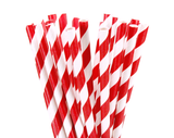 Bulk Eco-Friendly Biodegradable Red and White Paper Drinking Straws - 1000 Pack for Parties, Cafes, and Events