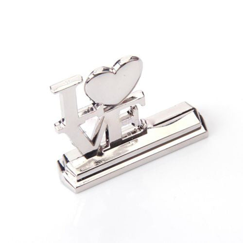 50 Count Silver LOVE Letter Place Card Holders - Perfect for Weddings, Anniversaries, or Engagement Celebrations