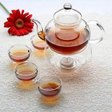 Elegant 10-Piece Gongfu Chinese Tea Ceremony Set with Infuser, Glass Cups, and Candle Warmer