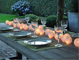 20 Warm White 5cm Cotton Ball LED String Lights - Ideal for Weddings and Events