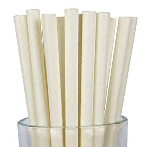 Bulk Pack of 1000 White Biodegradable Paper Drinking Straws for Eco-Friendly Events and Parties