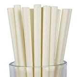 Biodegradable White Paper Drinking Straws - 200 Pack for Parties, Events, Cafes & Takeaway