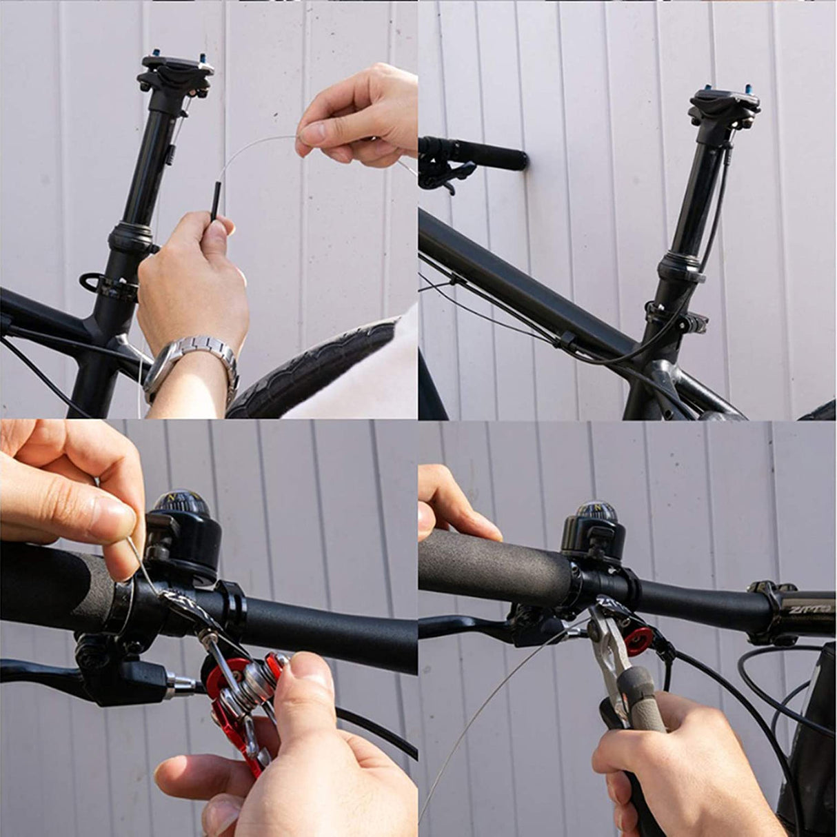 Adjustable ZOOM SPD-801 Dropper Seatpost with 100mm Travel and Thumb Remote Lever - External Cable 30.9mm Diameter