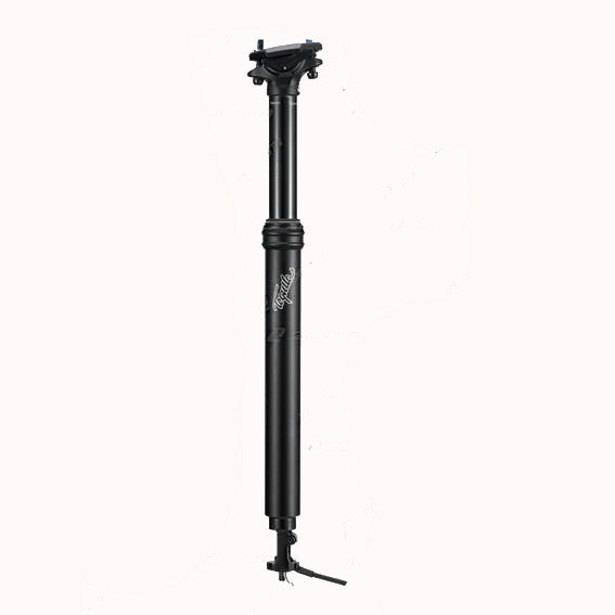 Adjustable ZOOM MTB Dropper Seatpost with Internal Cable - 30.9mm Diameter, 125mm Travel, Thumb Remote Lever