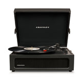 Crosley Voyager Bluetooth Portable Turntable - Black + Bundled Majority D40 Bluetooth Speakers - Black - Front View