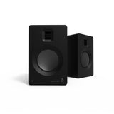 Kanto TUK 260W Powered Bookshelf Speakers with Headphone Out, USB Input, Dedicated Phono Pre-amp, Bluetooth - Pair, Matte Black with SE6 Black Stand Bundle