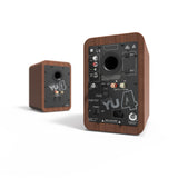 Kanto YU4 140W Powered Bookshelf Speakers with Bluetooth and Phono Preamp - Pair, Walnut