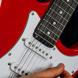 3rd Avenue Electric Guitar Pack - Red - Top-Down View