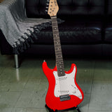 3rd Avenue 3/4 Size Electric Guitar - Red - Side View