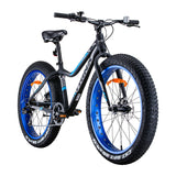 Trinx Tiger T106 Fat Bike Shimano 7 Speed Bicycle Blue - Front View