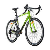 Trinx 700C Road Bike TEMPO1.0 Shimano 21 Speed Racing Bicycle 53cm Black/Green - Front View