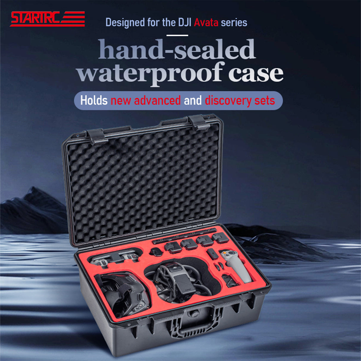 DJI Avata Waterproof Hard Case with Custom Design for Accessories and Protection