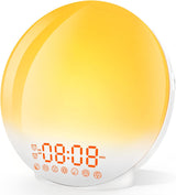 Sunrise Simulation Alarm Clock with Dual Alarms, Snooze, FM Radio & Sleep Aid Features