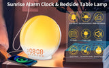 Sunrise Simulation Alarm Clock with Dual Alarms, Snooze, FM Radio & Sleep Aid Features