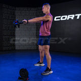 CORTEX Revolock V2 24kg Adjustable Steel Dumbbell Barbell Kettlebell All-in-One (Single) - Top-Down View