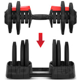 CORTEX Revolock V2 40kg Adjustable Steel Dumbbell Barbell All-in-One (Single) - Rear View