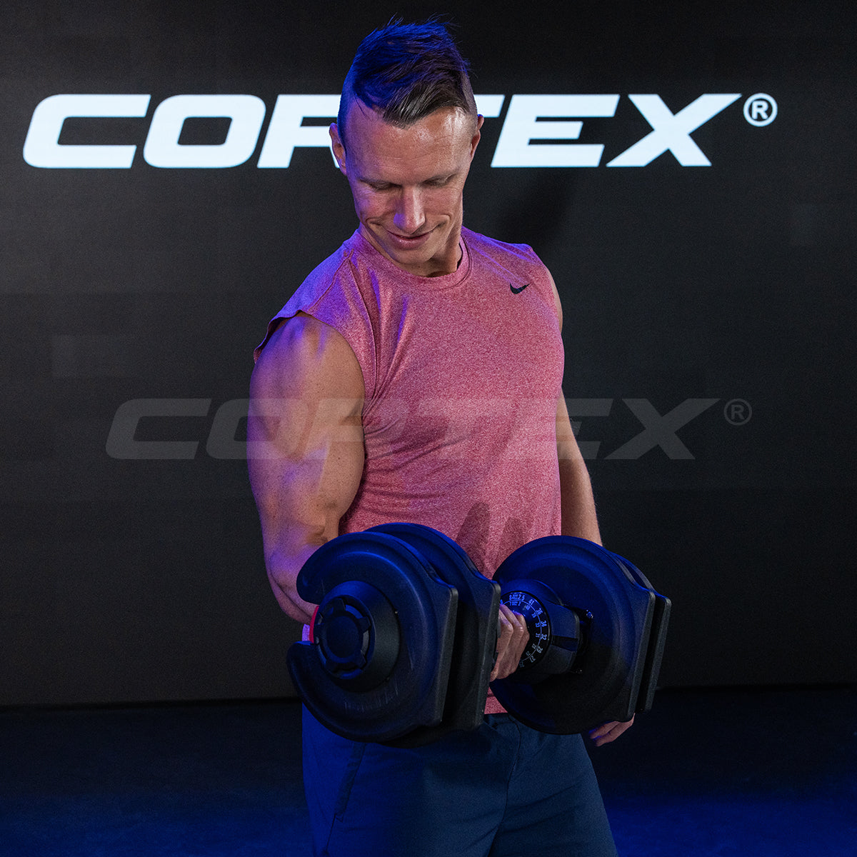 CORTEX Revolock V2 80kg Pair Set Adjustable Steel Dumbbell Barbell All-in-One