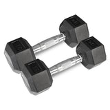 CORTEX 110kg Hex Fixed Dumbbell  Set (1-10kg Pairs) - Front View