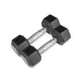 CORTEX 56kg Hex Fixed Dumbbell Set (4, 6, 8, 10kg Pairs) - Front View