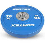 CORTEX 20kg Competition Bumper Plates (Pair) - Top-Down View