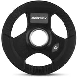 CORTEX 5kg Tri-Grip Olympic Plates 50mm (Pair) - Front View