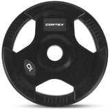 CORTEX 10kg Tri-Grip Olympic Plates 50mm (Pair) - Front View