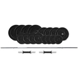 CORTEX 85kg EnduraShell Barbell & Dumbbell Weight Set - Top-Down View