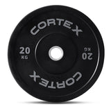 CORTEX 20kg Black Series V2 50mm Rubber Olympic Bumper Plate (Pair) - Side View