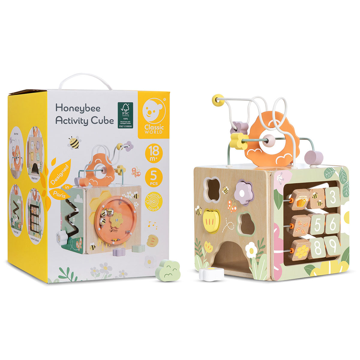 Classic World Honeybee Activity Cube