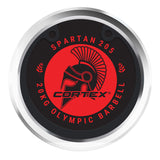 CORTEX SPARTAN205 7ft 20kg Olympic Barbell (Hard Chrome) with Lockjaw Collars - Front View