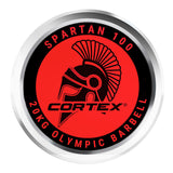 CORTEX SPARTAN100 7ft 20kg Olympic Barbell - Top-Down View