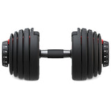 LSG Adjustable Dumbbells 2.5kg-24kg (Pairs) with Dumbbell Stand - Close-Up Angle