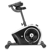 Lifespan Fitness Cyclestation 3 Exercise Bike with ErgoDesk Automatic Standing Desk 150cm in White/Black - Top-Down View