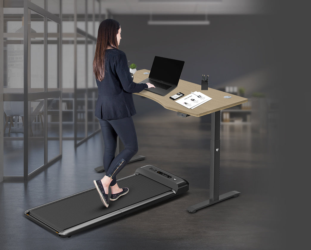 Lifespan Fitness Walkingpad M2 Treadmill with Dual Motor Automatic Standing Desk 180cm in Oak/Black