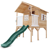 Lifespan Kids Archie Elevated Cubby House with Green Slide - Front View