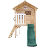 Lifespan Kids Archie Elevated Cubby House with Green Slide - Side View