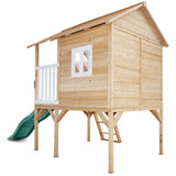 Lifespan Kids Archie Elevated Cubby House with Green Slide - Rear View