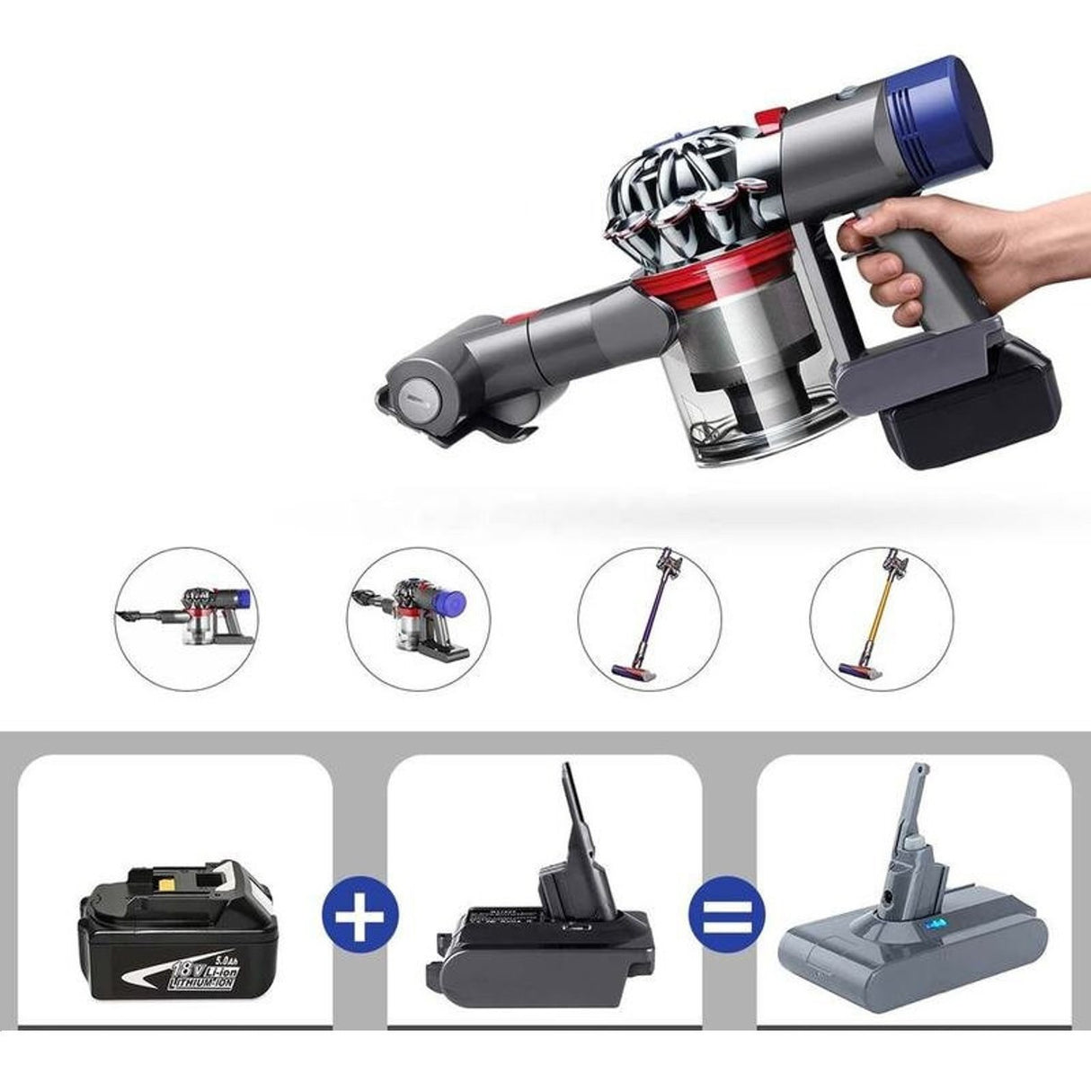 Makita 18V To Dyson V7 & V8  Battery Converter / Adapter