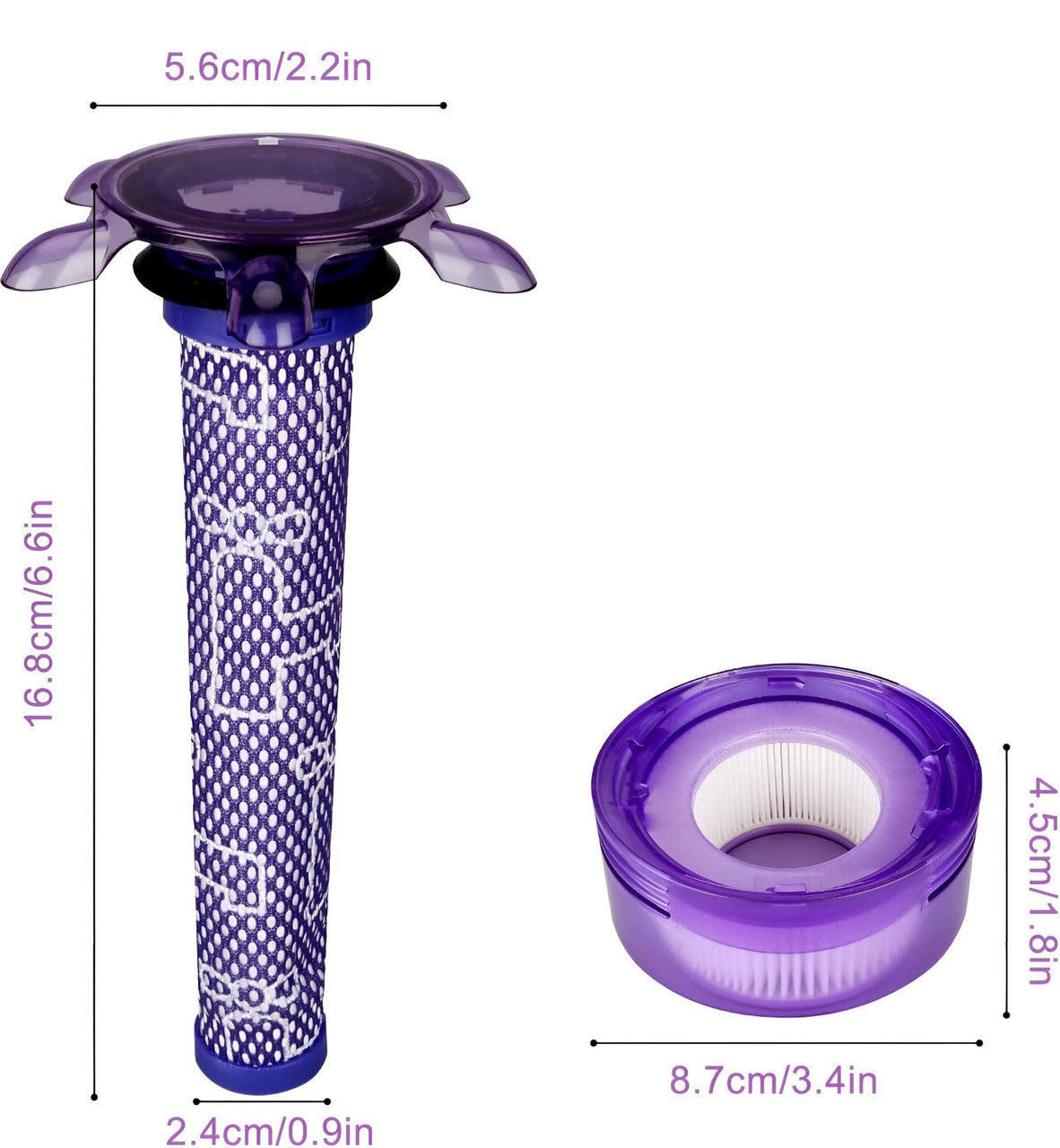 Hygieia Filter Kit for Dyson V7 Advanced SV37 & V8 With Star Pre-Filter SV25