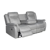 Carlton 3R+1R+1R Finest Fabric Recliner Sturdy Construction Metal Mechanism - Close-Up Angle