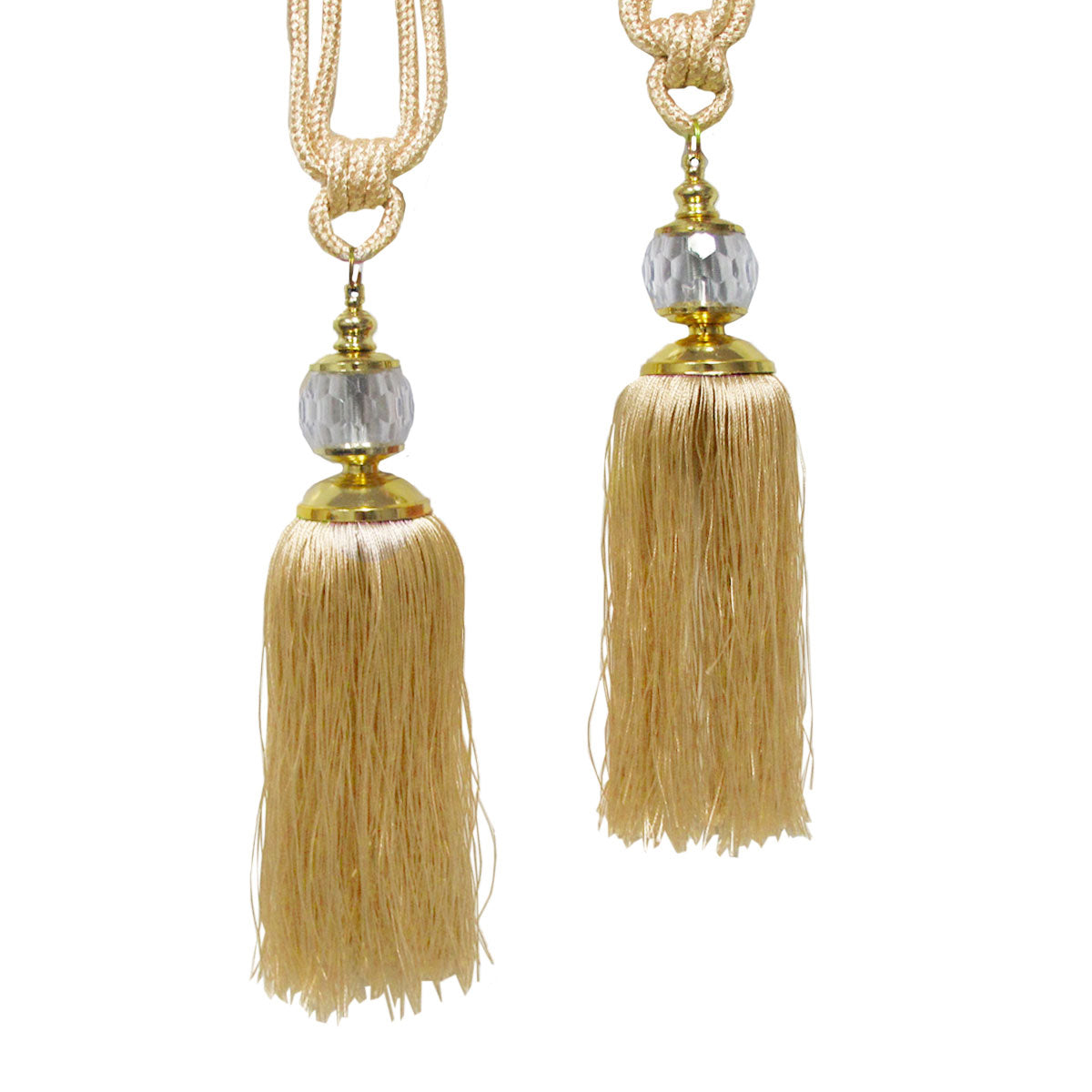 Champagne/Gold Elizabeth Curtain Tassel Rope Tie Set