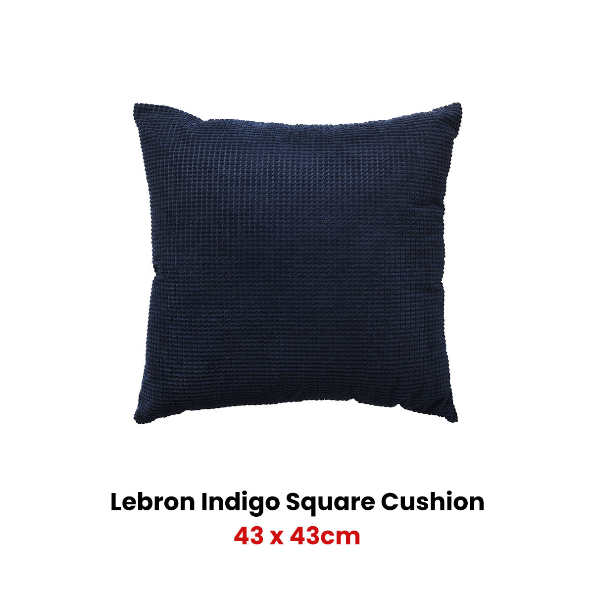 Bianca Lebron Indigo Jacquard Square Filled Cushion