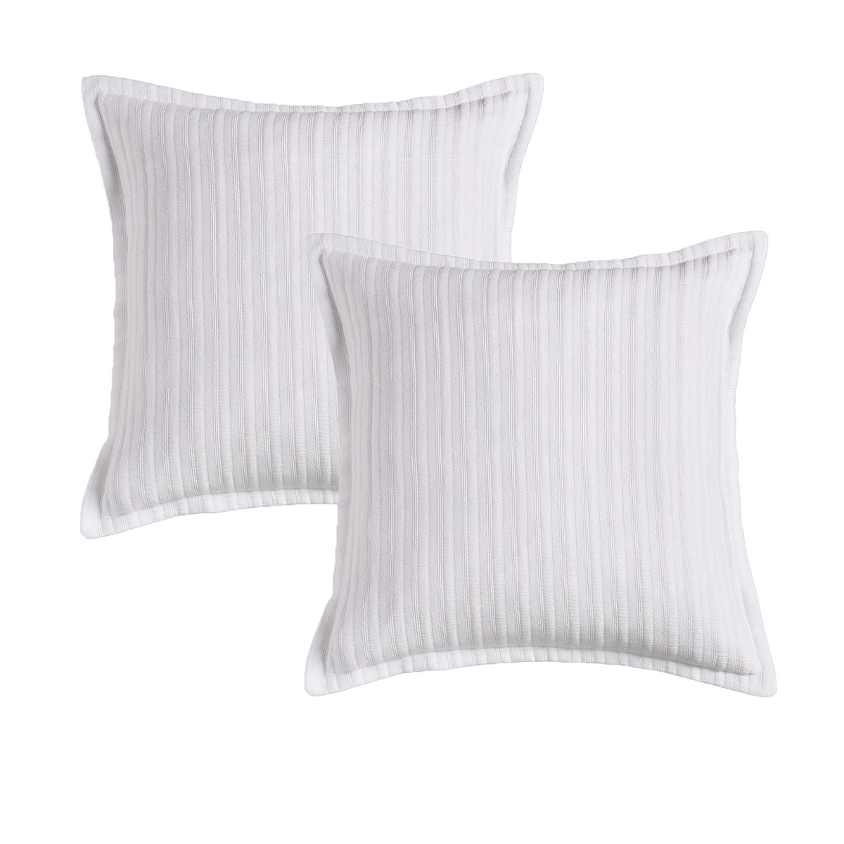 Evora White European Pillowcase Set by Bianca